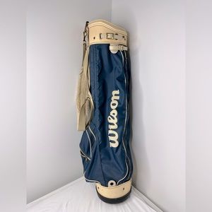 Vintage WILSON Sunday Carry Nylon Golf Bag With Strap Ultra Light Vintage Pocket